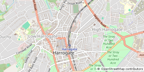 Map of Harrogate, North Yorkshire
