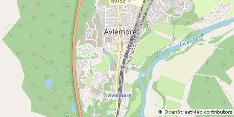 Map of Aviemore, Inverness-Shire