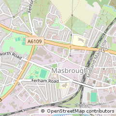 Map of Rotherham, South Yorkshire