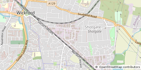 Map of Wickford, Essex