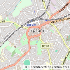 Map of Epsom, Surrey
