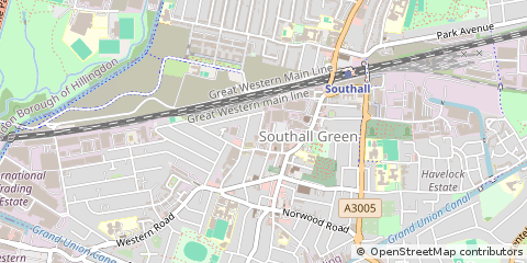 Map of Southall, Middlesex