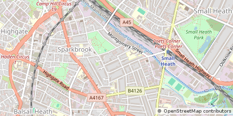 Map of Birmingham, West Midlands
