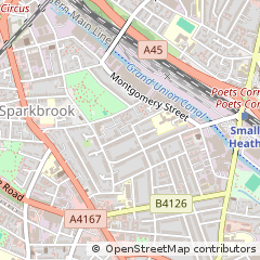 Map of Birmingham, West Midlands