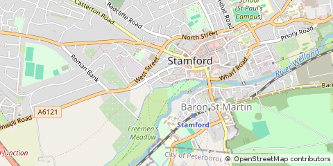 Map of Stamford, Lincolnshire