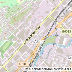 Map of Sheffield, South Yorkshire