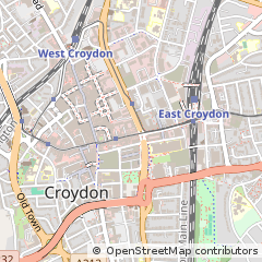 Map of Croydon, Surrey