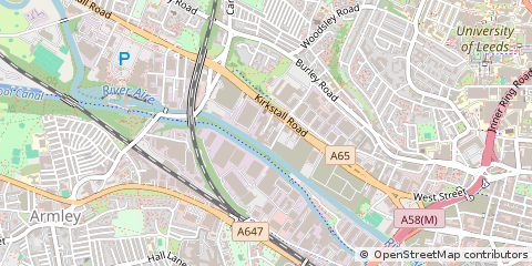 Map of Leeds, West Yorkshire
