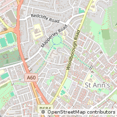 Map of Nottingham, Nottinghamshire