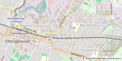 Map of Sittingbourne, Kent