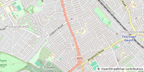 Map of Thornton Heath
