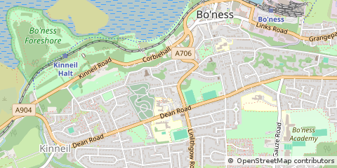 Map of Bo'ness, West Lothian