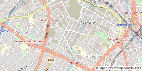 Map of Birmingham, West Midlands