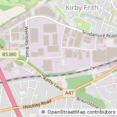 Map of Leicester, Leicestershire