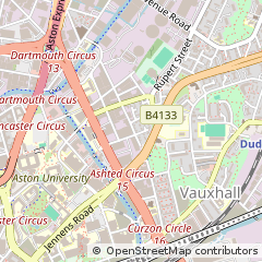 Map of Birmingham, West Midlands