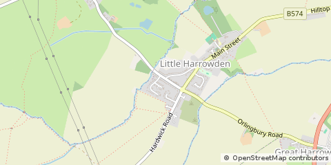 Map of Little Harrowden, Northamptonshire