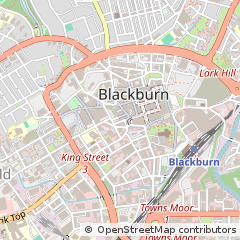 Map of Blackburn, Lancashire