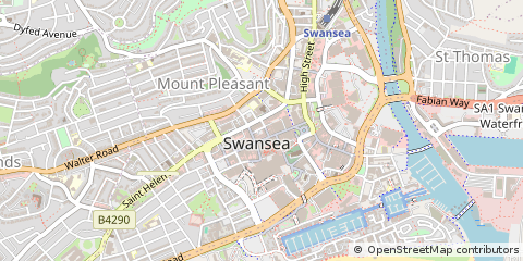 Map of Swansea