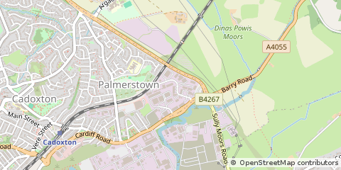 Map of Barry, South Glamorgan