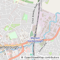 Map of Market Harborough, Leicestershire