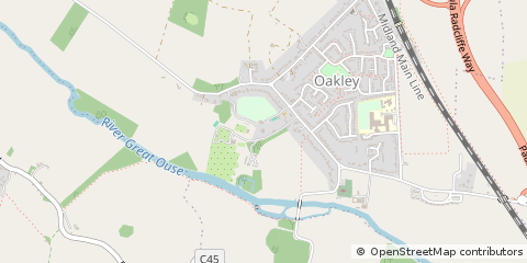 Map of Bedford, Beds