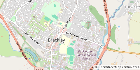 Map of Brackley, Northamptonshire