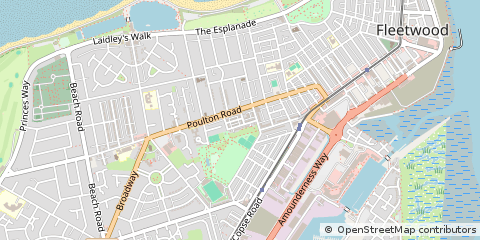 Map of Fleetwood, Lancashire