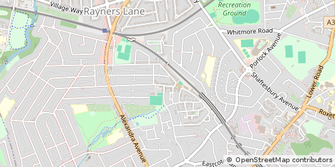 Map of Harrow, Middlesex