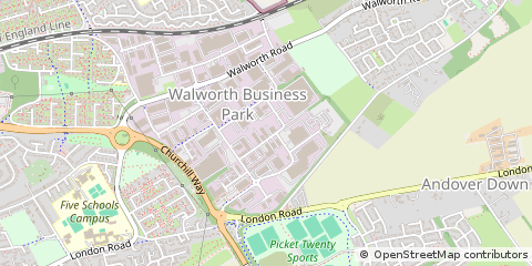 Map of Andover, Hampshire