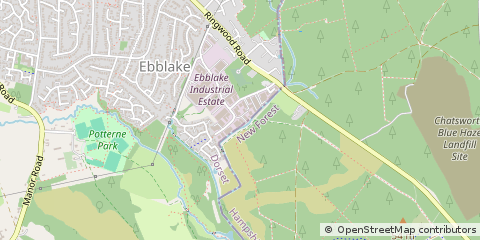 Map of Verwood, Dorset