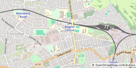 Map of Newcastle Upon Tyne, Tyne & Wear