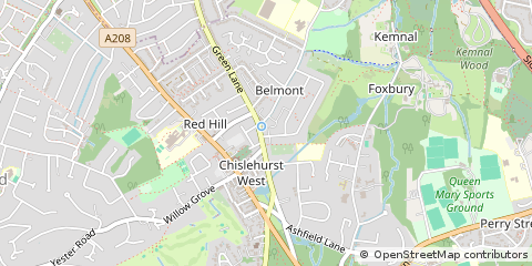Map of Chislehurst, Kent
