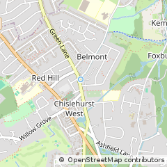 Map of Chislehurst, Kent