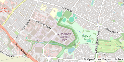 Map of Solihull, West Midlands