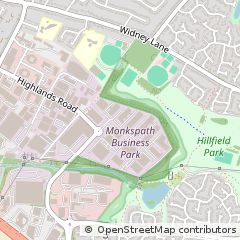 Map of Solihull, West Midlands