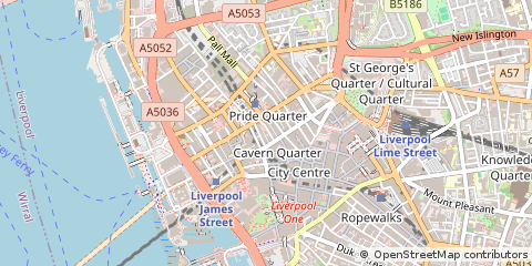 Map of Liverpool, Merseyside