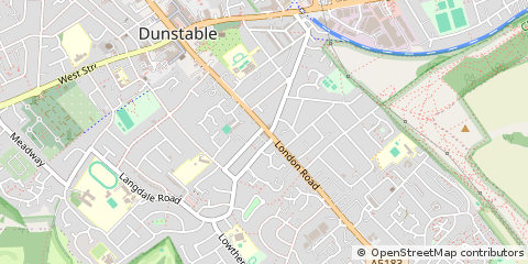 Map of Dunstable, Beds