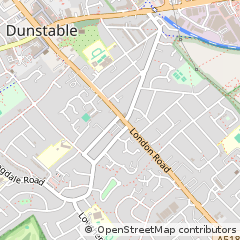 Map of Dunstable, Beds
