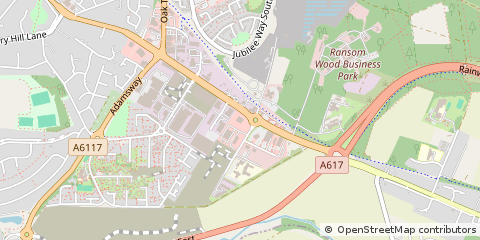 Map of Mansfield, Notts