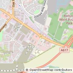Map of Mansfield, Notts