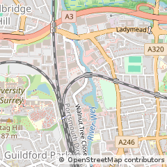 Map of Guildford, Surrey