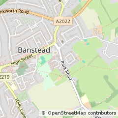 Map of Banstead, Surrey