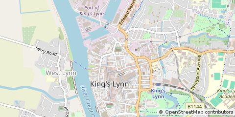 Map of King's Lynn, Norfolk