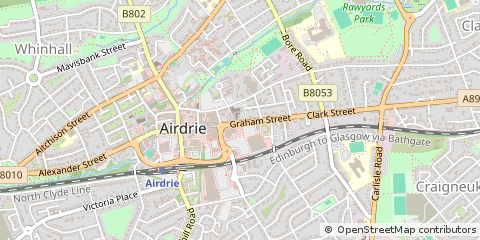 Map of Airdrie, Lanarkshire