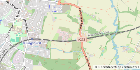 Map of Billingshurst, West Sussex