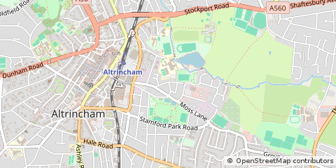 Map of Altrincham, Cheshire