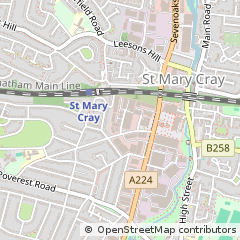 Map of Orpington, Kent