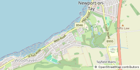 Map of Newport-on-TAY, Fife