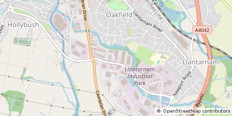Map of Cwmbran, Gwent