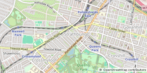 Map of Glasgow, Lanarkshire